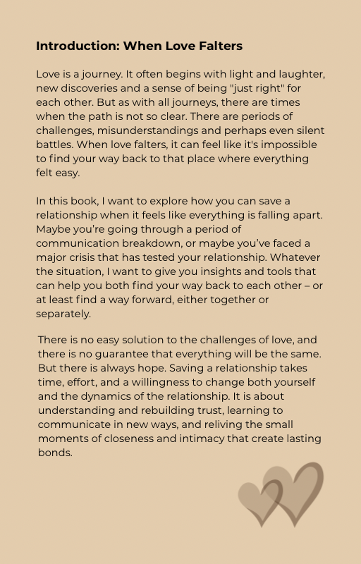 Choosing Each Other Again - how to save a relationship