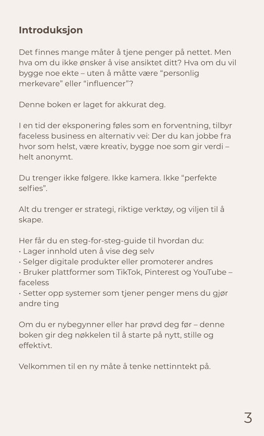 Faceless Business – Gjør innhold om til inntekt, uten å vise ansiktet ditt